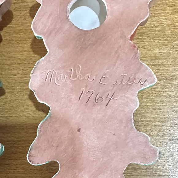 Vintage 1964 handmade ceramic swag wall fruit hanging decor - Picture 6 of 10